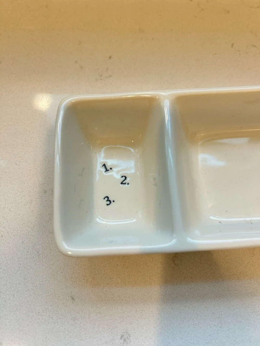Rae Dunn White Ceramic Trinket Tray with 'Make Today Count'
